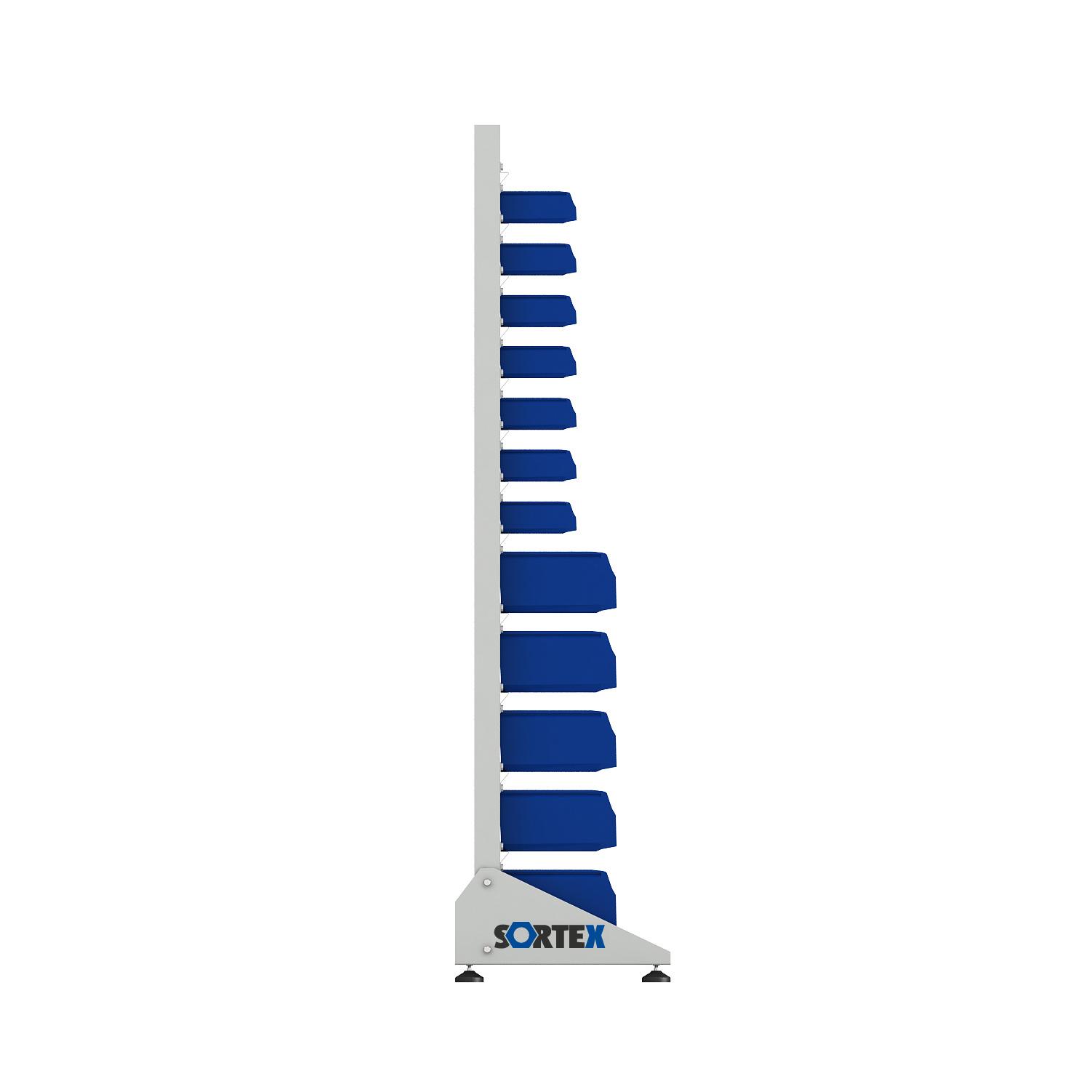 ER-00024085 Стеллаж для пластиковых лотков SORTEX односторонний 1800x1000x450.04